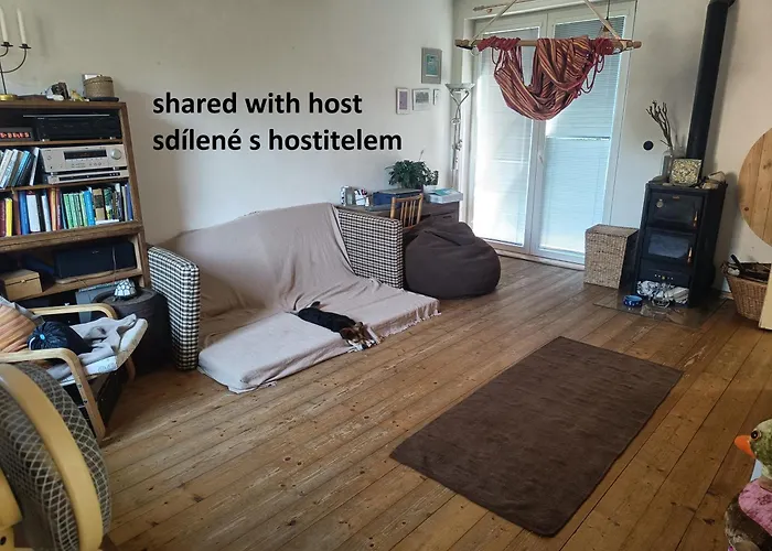En With Private Floor, 3 Bedrooms, Bathroom, Kitchenette, Host Downstairs With A Cat And 2 Small Dogs --- Cs Soukrome Horni Patro, 3 Loznice, Koupelna, Varic, Balkon - Prizemi Sdilene S Hostitelem, Kockou A 2 Malymi Psy